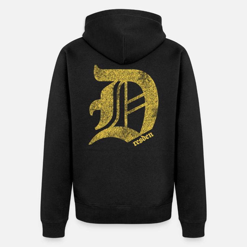 design buchstabe dresden - Veste à capuche bio Premium Unisexe - noir