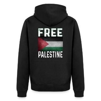 Free Gaza Free Palestine - Veste à capuche bio Premium Unisexe - noir - Dos - Nico (187cm)