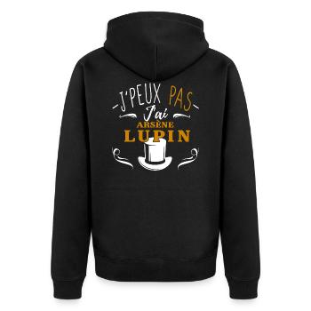 J'peux pas j'ai Arsène Lupin - Veste à capuche bio Premium Unisexe - noir - Dos - Nico (187cm)