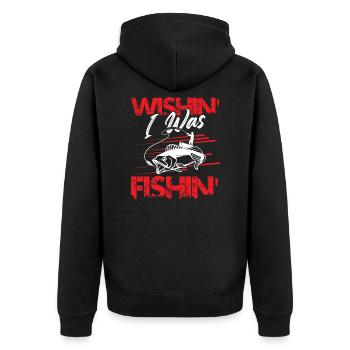 Pêche pêche - Veste à capuche bio Premium Unisexe - noir - Dos - Nico (187cm)