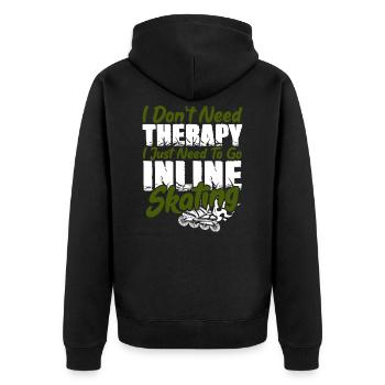 therapie inline skating - Veste à capuche bio Premium Unisexe - noir - Dos - Nico (187cm)