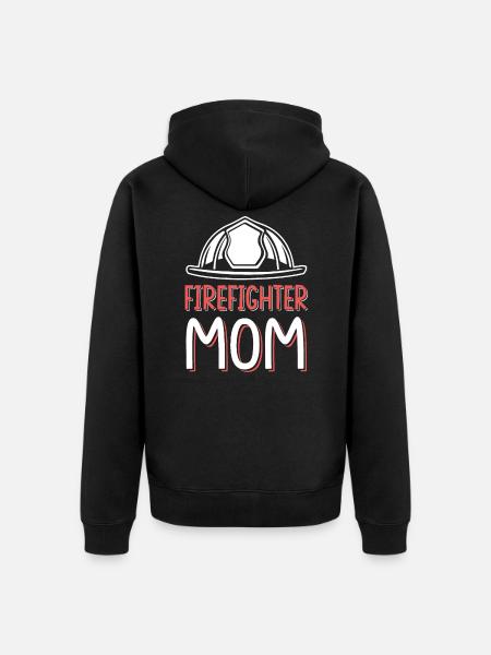 fire brigade mama - Unisex Premium Organic Zip Hoodie - black