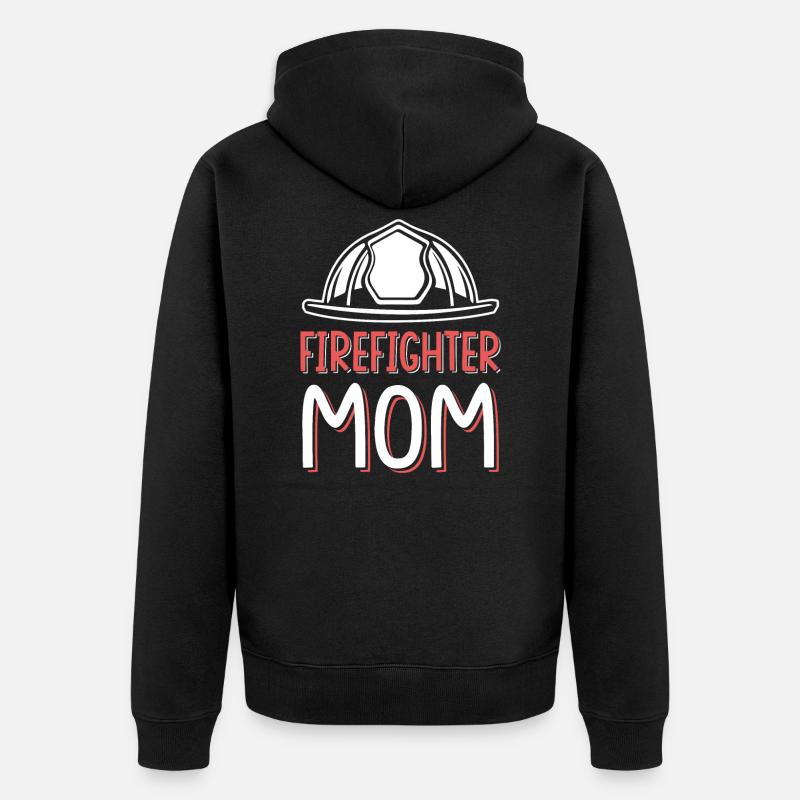 pompiers mama - Veste à capuche bio Premium Unisexe - noir