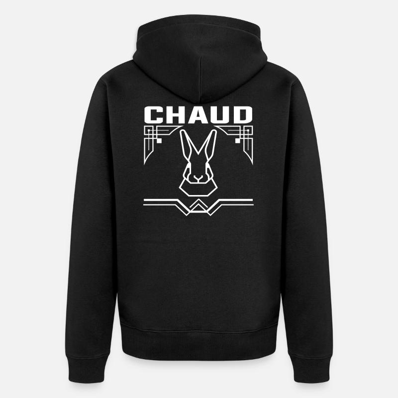 Chaud lapin - Veste à capuche bio Premium Unisexe - noir