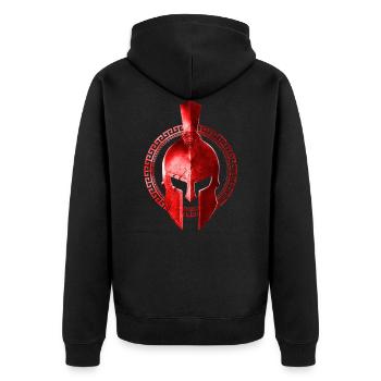 spartan casque guerrier gladiator symbole - Veste à capuche bio Premium Unisexe - noir - Dos - Nico (187cm)
