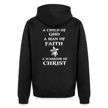 Jésus-Christ Croisé Christianisme Religion - Veste à capuche bio Premium Unisexe - noir - Dos - Nico (187cm)