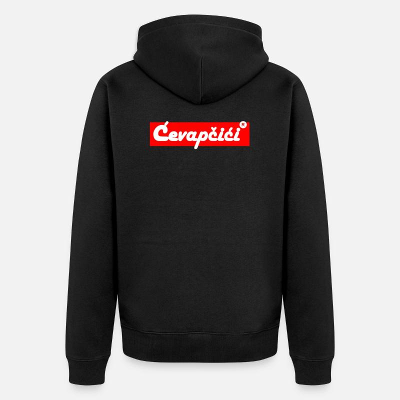 Cevapcici - Balkan Grill & Specialty - Cevape - Veste à capuche bio Premium Unisexe - noir