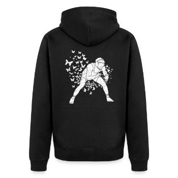 Lutteur de lutte Silhouette I Wrestle Ringen - Veste à capuche bio Premium Unisexe - noir - Dos - Nico (187cm)