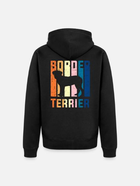 Border Terrier - Veste à capuche bio Premium Unisexe - noir