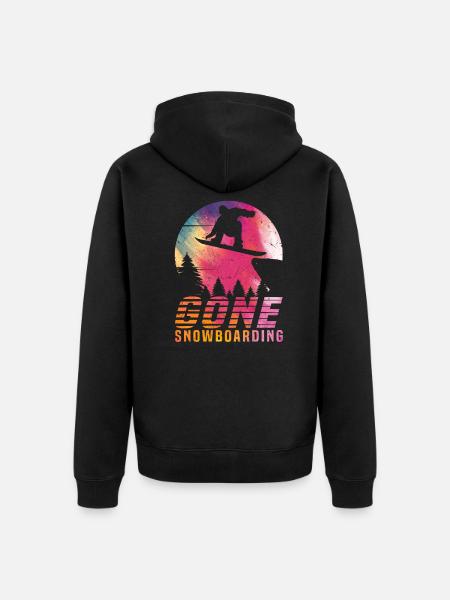 Freestyle Snowboarder Snowboard Gone Snowboarding - Unisex Premium Organic Zip Hoodie - black