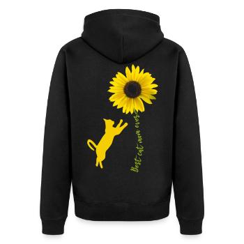 Meilleure maman de chat de tous les temps - Veste à capuche bio Premium Unisexe - noir - Dos - Nico (187cm)