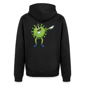 Dabbing Virus - Veste à capuche bio Premium Unisexe - noir - Dos - Nico (187cm)