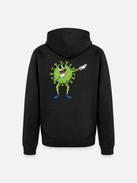 Dabbing Virus - Unisex Premium Bio Zip Hoodie - Schwarz