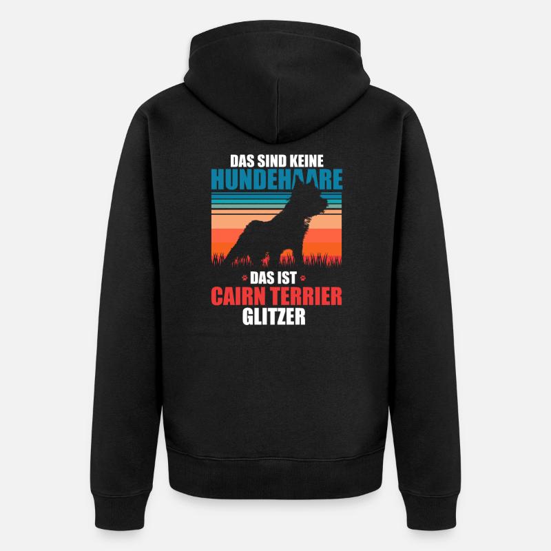 Cairn Terrier - Unisex Premium Bio Zip Hoodie - Schwarz
