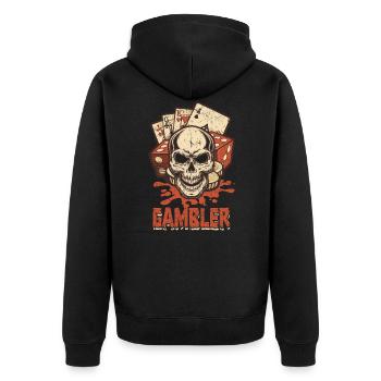 Jeu de poker Joueurs de poker Joueurs de poker - Veste à capuche bio Premium Unisexe - noir - Dos - Nico (187cm)
