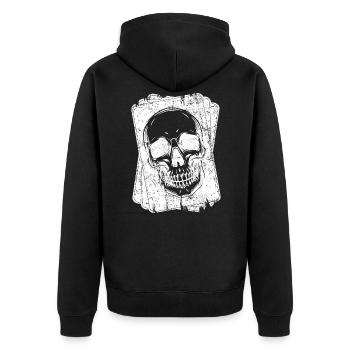 Joueur de poker Cartes à jouer Poker Skull - Veste à capuche bio Premium Unisexe - noir - Dos - Nico (187cm)
