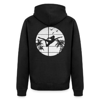 Pole Dance Girl Pole Dancing I Pole Dance - Unisex Premium Organic Zip Hoodie - black - Back - Nico (187cm)