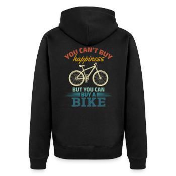 Vélo de montagne Vous ne pouvez pas acheter de la chance, mais - Veste à capuche bio Premium Unisexe - noir - Dos - Nico (187cm)