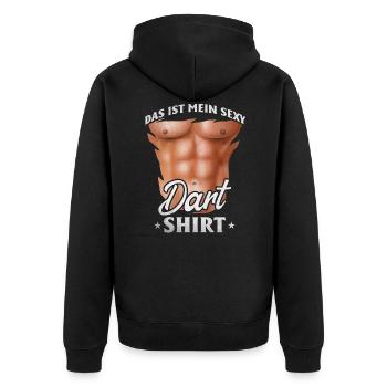 Darts Player This is My Sexy Dart Shirt Dart - Unisex Premium Organic Zip Hoodie - black - Back - Nico (187cm)