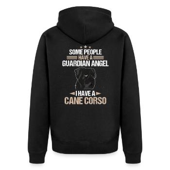 Cane Corso Chien - Veste à capuche bio Premium Unisexe - noir - Dos - Nico (187cm)