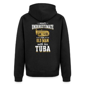 Tubiste tuba - Veste à capuche bio Premium Unisexe - noir - Dos - Nico (187cm)