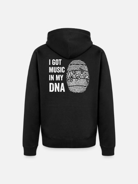Music in the DNA - Unisex Premium Organic Zip Hoodie - black
