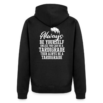 Tardigrade - Unisex Premium Organic Zip Hoodie - black - Back - Nico (187cm)