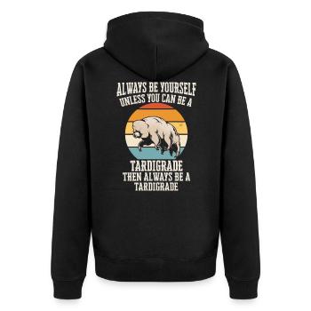 Tardigrade - Unisex Premium Organic Zip Hoodie - black - Back - Nico (187cm)