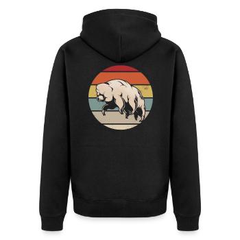 Tardigrade - Unisex Premium Organic Zip Hoodie - black - Back - Nico (187cm)