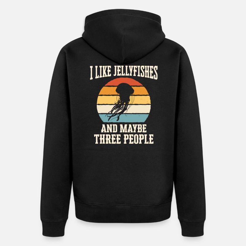 Méduse - Veste à capuche bio Premium Unisexe - noir