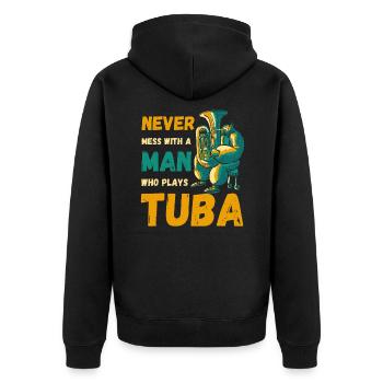 Tubiste tuba - Veste à capuche bio Premium Unisexe - noir - Dos - Nico (187cm)