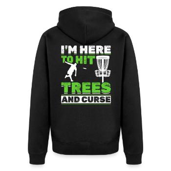 Frisbee Disc Golf - Veste à capuche bio Premium Unisexe - noir - Dos - Nico (187cm)