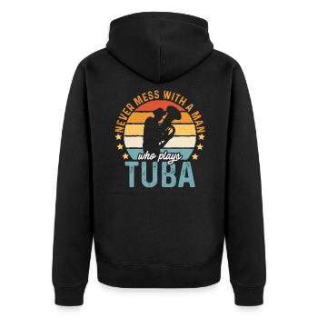Tubiste tuba - Veste à capuche bio Premium Unisexe - noir - Dos - Nico (187cm)