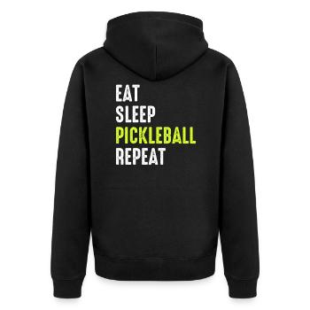 Pickleball Pickleballer Sport - Veste à capuche bio Premium Unisexe - noir - Dos - Nico (187cm)