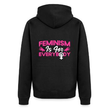 Droits des femmes Autonomisation féministe - Veste à capuche bio Premium Unisexe - noir - Dos - Nico (187cm)