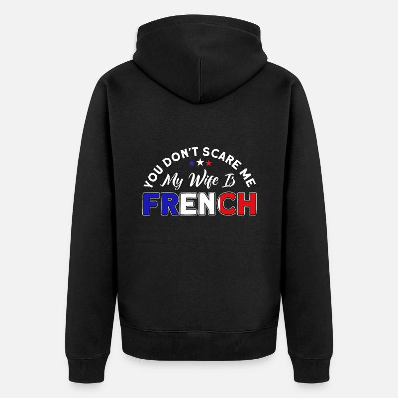 Français Drapeau Français Roots Cadeau - Veste à capuche bio Premium Unisexe - noir