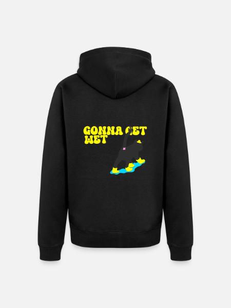 Let's get wet - Unisex Premium Organic Zip Hoodie - black