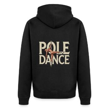 Pole Dance Pole Tänzerin Stangentanz - Unisex Premium Bio Zip Hoodie - Schwarz - Hinten - Nico (187cm)