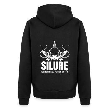 Pêche au silure tout le reste est poisson d'appât - Veste à capuche bio Premium Unisexe - noir - Dos - Nico (187cm)