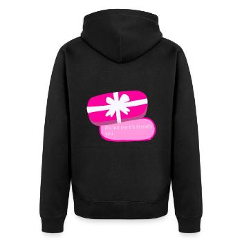 iMessage Girl Power Gift - Unisex Premium Organic Zip Hoodie - black - Back - Nico (187cm)