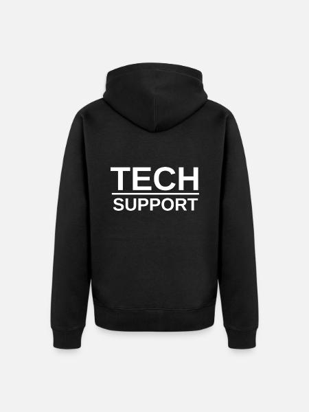 TECH SUPPORT Cryptocurrency Trader - Unisex Premium Bio Zip Hoodie - Schwarz