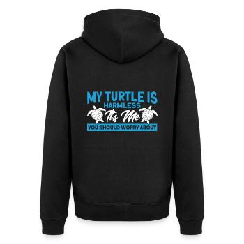 Sea turtles Turtle keeping Sea shell - Unisex Premium Organic Zip Hoodie - black - Back - Nico (187cm)
