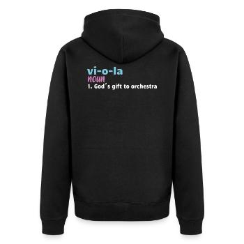 VIOLA MUSICAL INSTRUMENT: Viola definition - Unisex Premium Organic Zip Hoodie - black - Back - Nico (187cm)