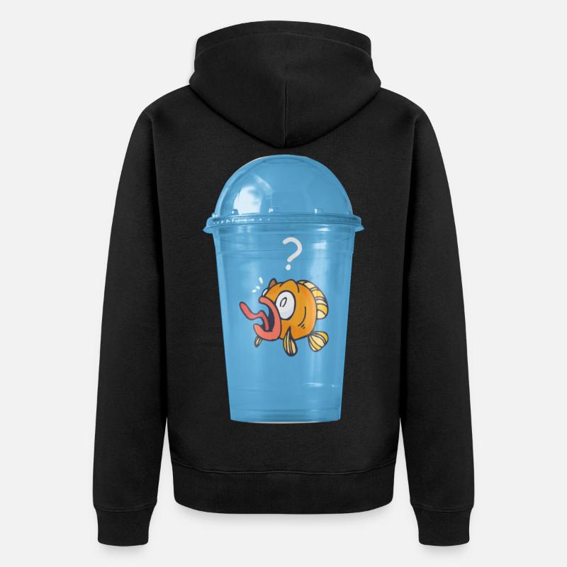 Sans plastique - Veste à capuche bio Premium Unisexe - noir