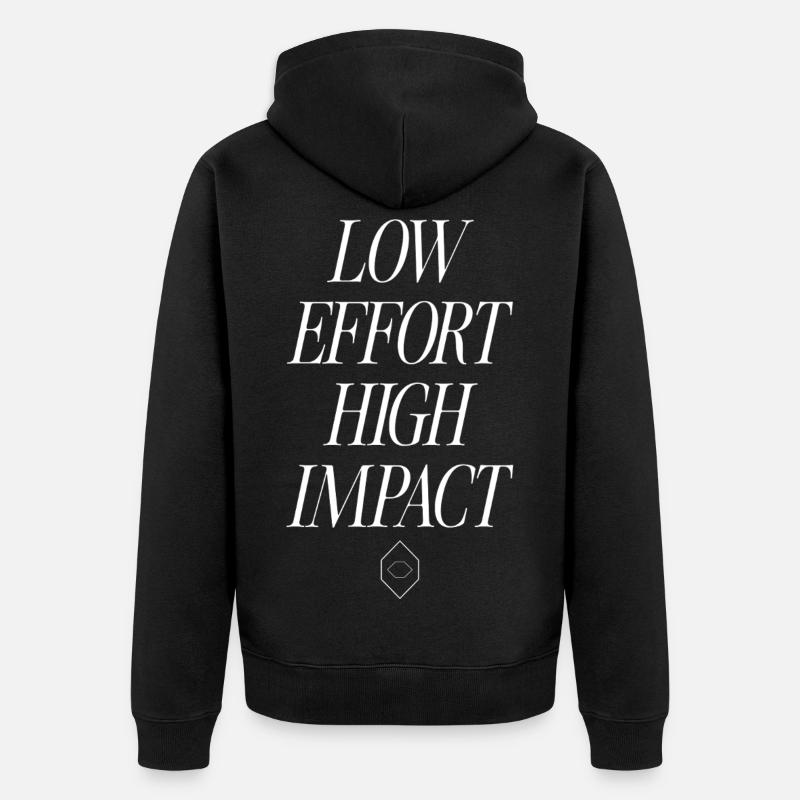 Faible effort, impact élevé - Veste à capuche bio Premium Unisexe - noir