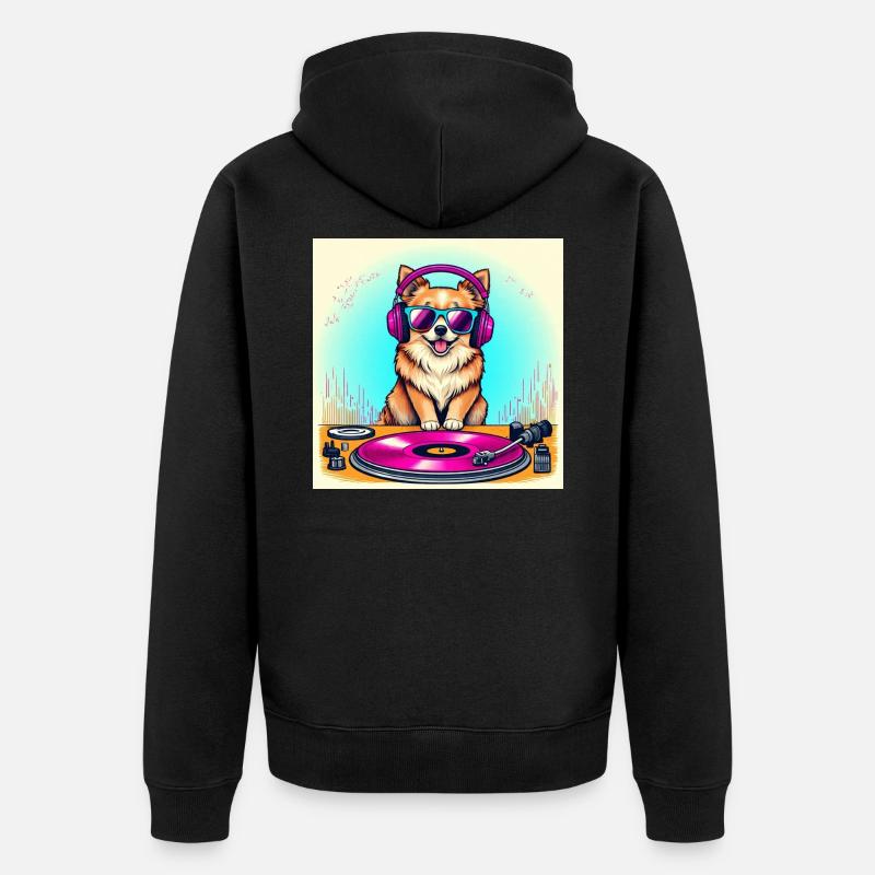 DJ Dog - Veste à capuche bio Premium Unisexe - noir