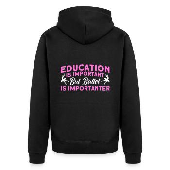 Ballet Dance Ballerina Ballet Dancer Gift - Unisex Premium Organic Zip Hoodie - black - Back - Nico (187cm)