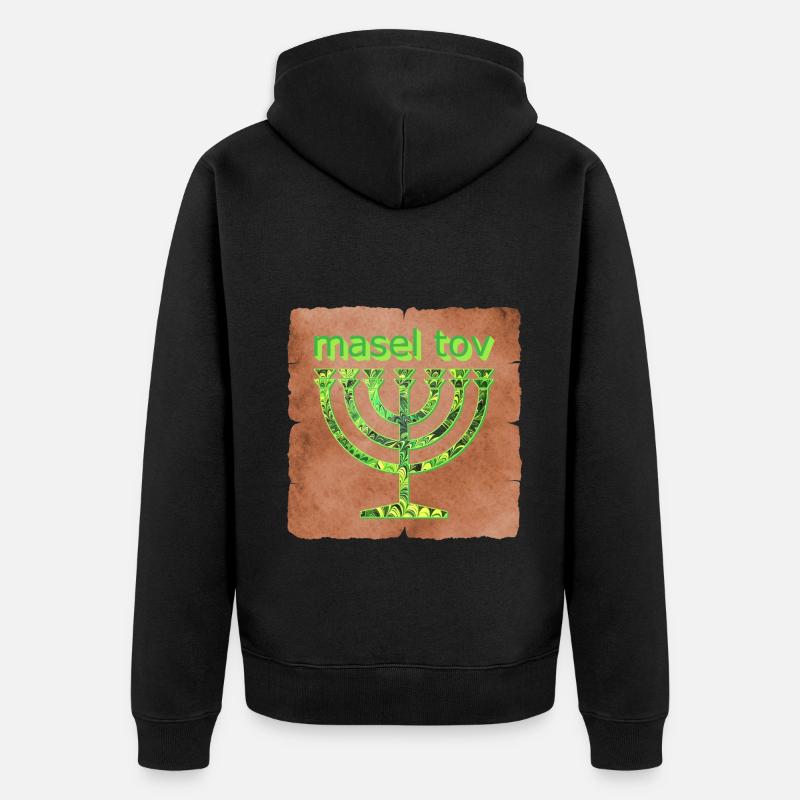 Masel Tov E 35 - Veste à capuche bio Premium Unisexe - noir