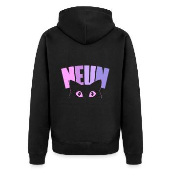 9. Geburtstag Mädchen 9 Jahre alt Kätzchen Katze - Unisex Premium Bio Zip Hoodie - Schwarz - Hinten - Nico (187cm)