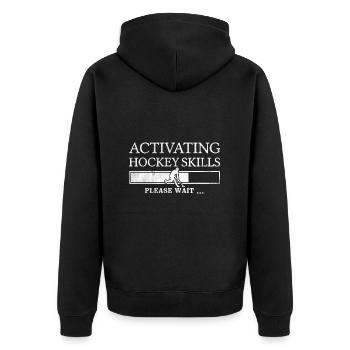 Habiletés de hockey sur gazon Installation de joueurs de hockey - Veste à capuche bio Premium Unisexe - noir - Dos - Nico (187cm)